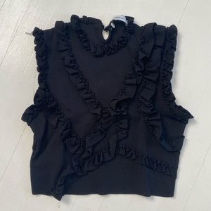 sleeveless cropped Zara top